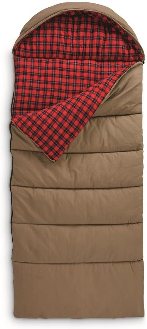 514wT7PkK7L._AC_SL1155_.jpg -30°C Canvas Thermal Sleeping Bag - Image 1