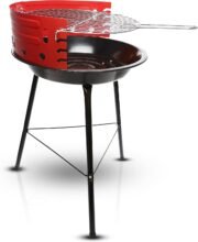 16-inch Portable Barbecue Grill with 4 Levels for Flame Control – Dual Venting System – Small Charcoal Grill for Backyard, Camping, Boat