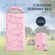 Lightweight 3-Season Sleeping Bag for Girls & Toddlers - Image 2