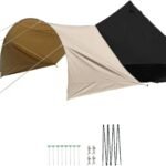 Porch Awning, Waterproof Camping Cotton Canvas Tent Shelter for 9.8ft-20ft Yurt, with PU 3000mm Rain/Sun Protection Accessory