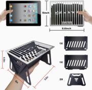 Charcoal Grill, Portable BBQ Smoker - Lightweight Tabletop Outdoor Grill for Camping, Picnics, Garden, Beach Parties - 6"*4.6"*4.9 - Image 2