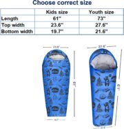 Mummy Sleeping Bag for Kids (Includes Pillowcase) - Image 2