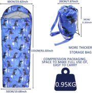 Portable 3-Season Waterproof Sleeping Bag for Kids - Image 2