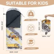 Lightweight 3-Season Waterproof Sleeping Bag for Kids - Image 2