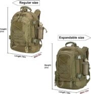 Large Military Backpack, 3-Day Extendable Backpack, Military Backpack, Outdoor Hiking and Hunting Daily Use Backpack - Image 2